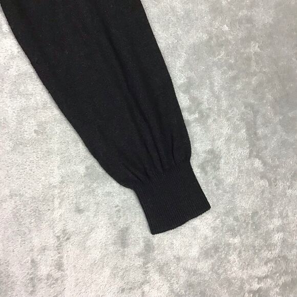 BP Black Sweater Long Sleeve Size Medium Crew Neck Lightweight Crop Length - Picture 5 of 11